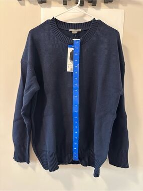 BNWT - Matty M Navy Blue Crewneck Sweater - Size L